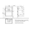 Тумба LEMARK COMBI 50 см под раковину, подвесная/напольная, 2 ящика, планки-чёрный; корпус/фасад белый глянец LM03C50T-black